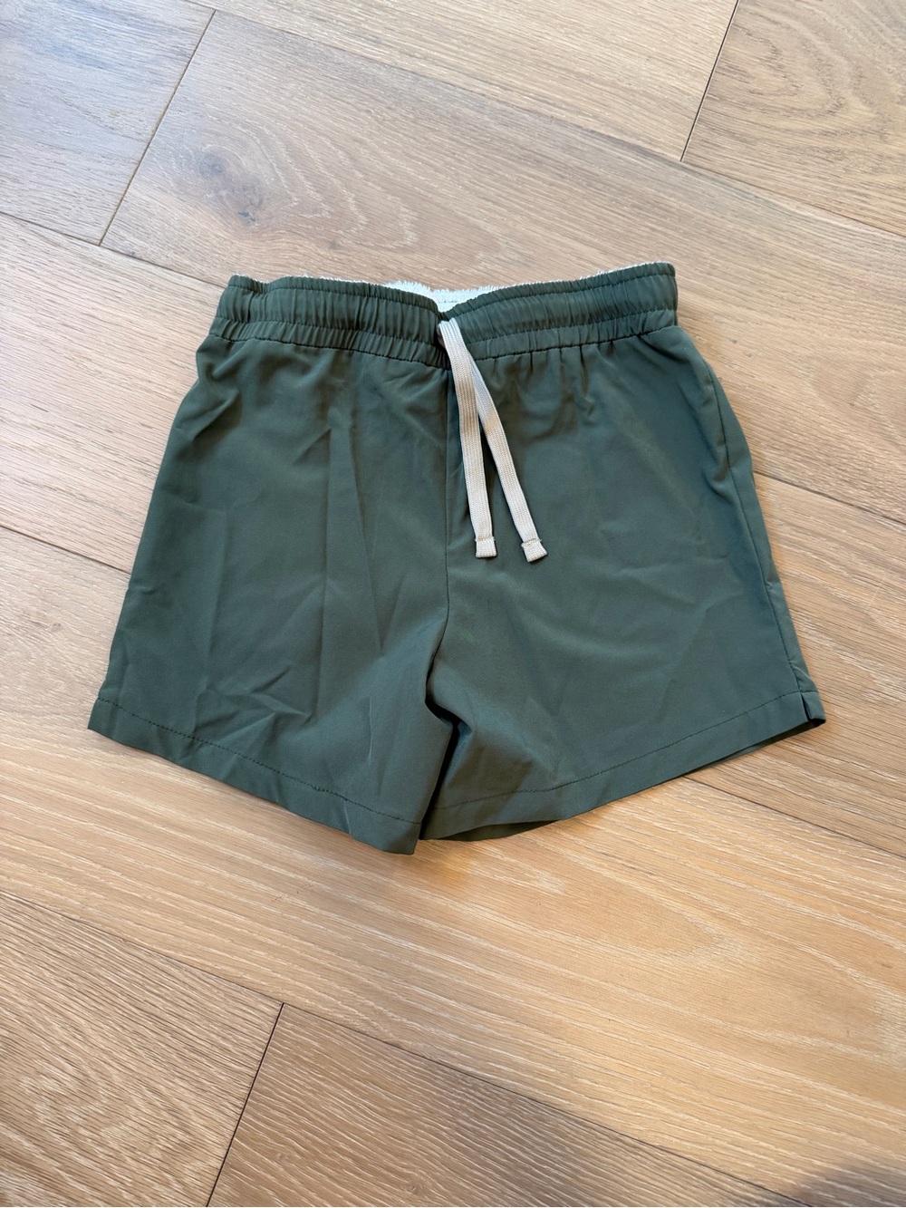 Kids Cadets Olive Green Drawstring Shorts
